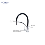 DONATO SINGLE LEVER SINK MIXER TABLE MOUNTED- ROUND BLACK
