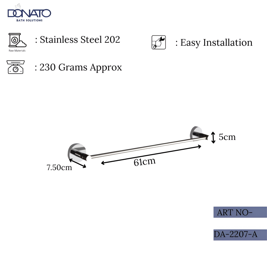 DONATO ROUND TOWEL RAIL 24"