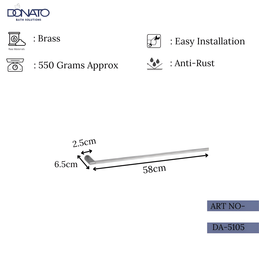 DONATO TOWEL RAIL 24”- DELEGATE BRASS