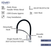 DONATO SINGLE LEVER SINK MIXER TABLE MOUNTED- ROUND BLACK