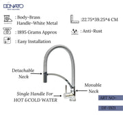 DONATO SINGLE LEVER SINK MIXER TABLE MOUNTED- ROUND CHROME