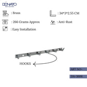 DONATO 6 POINTS HOOK BRASS- ZEBRA