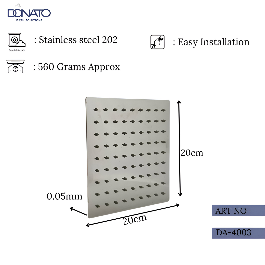 DONATO RAIN SHOWER - ULTRA SLIM 8" X 8"