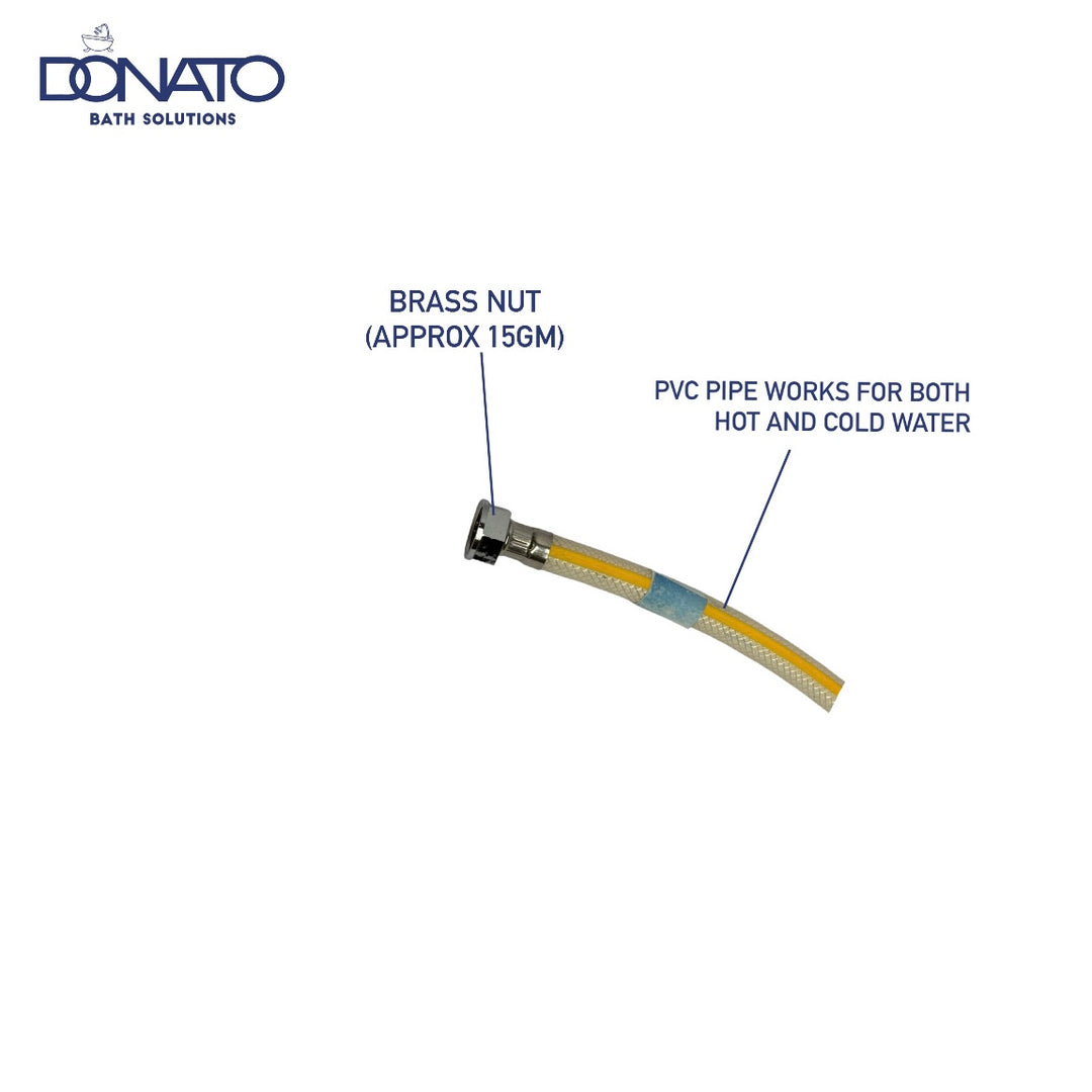 DONATO 18” INCHES PVC CONNECTION PIPE WITH BRASS NUT