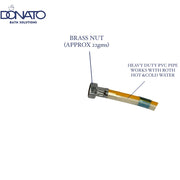 DONATO 18” INCHES PVC HD CONNECTION PIPE WITH BRASS NUT