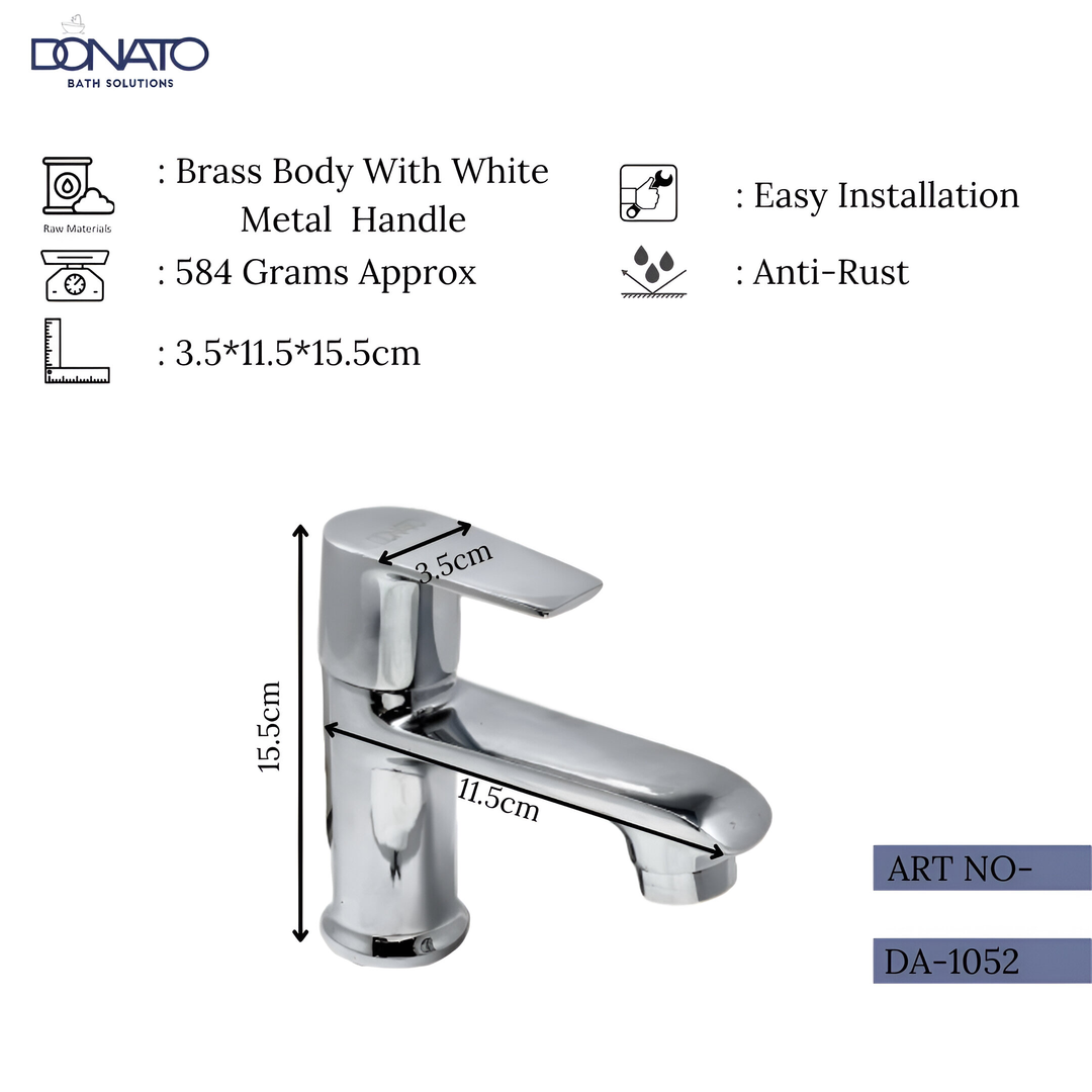 Classic pillar cock faucet in chrome finish for traditional bathroom sinks