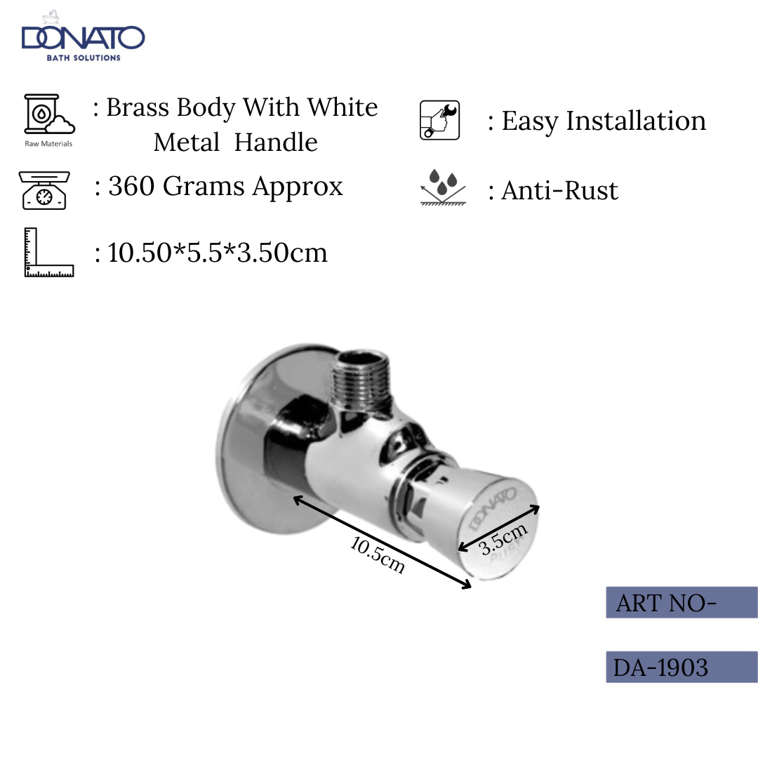 Reliable angle valve with a smooth operation for precise control.