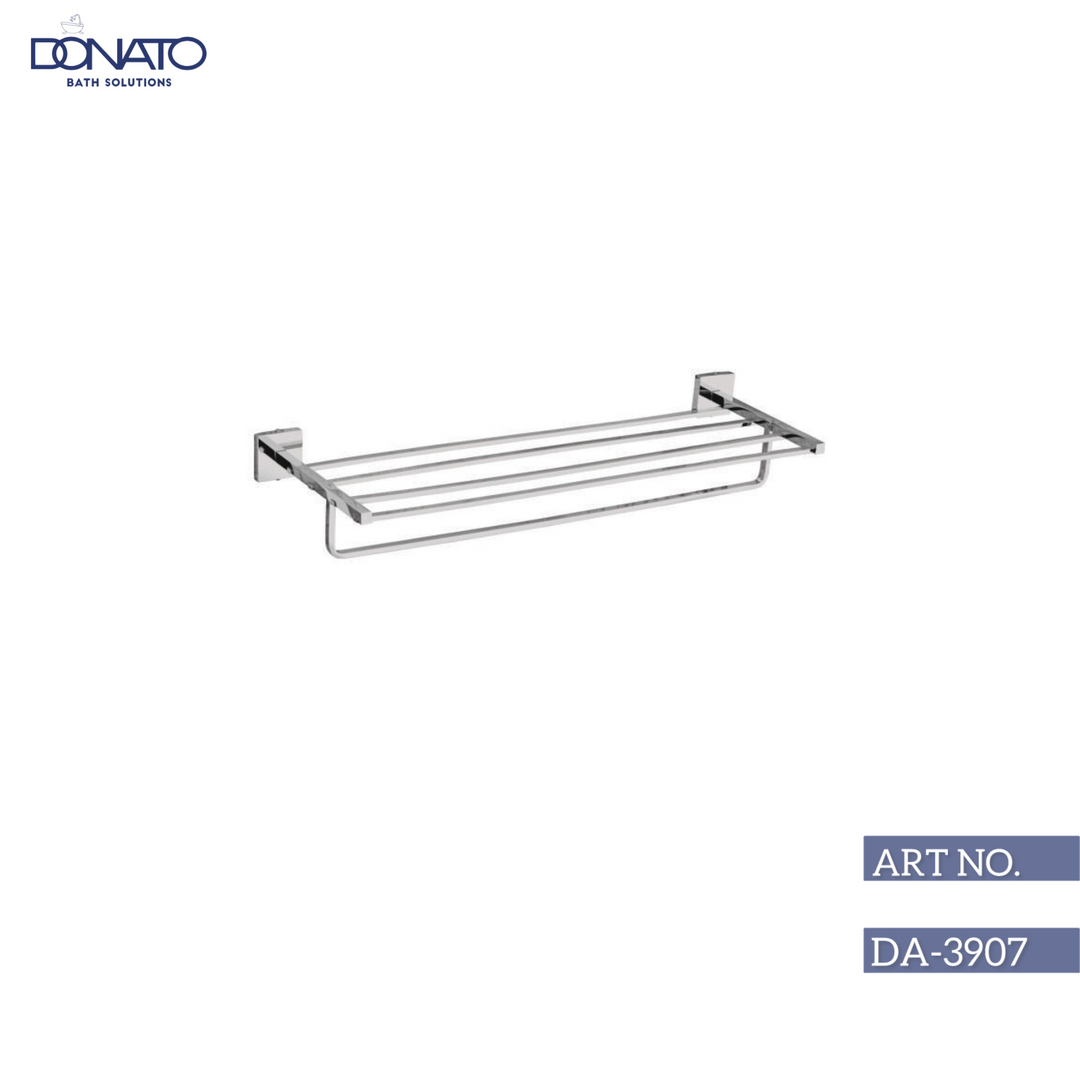 DONATO TOWEL RACK 24”- REPLAY BRASS