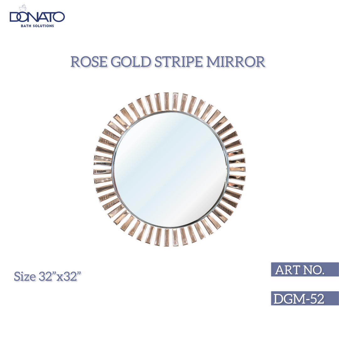 ROSE GOLD STRIPE DESIGN MIRROR