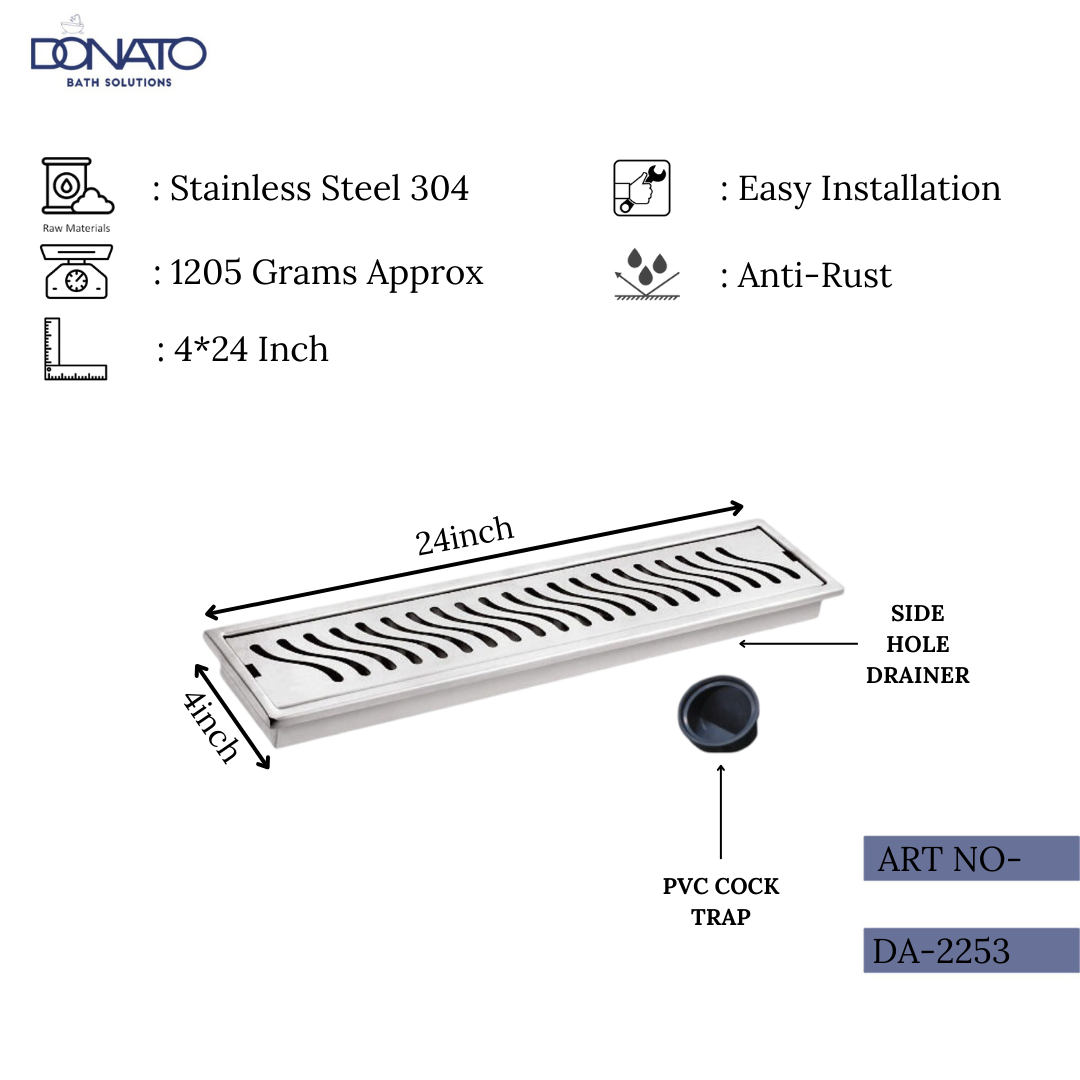 Durable stainless steel shower drainer for modern bathrooms