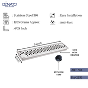 Durable stainless steel shower drainer for modern bathrooms