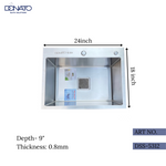 Versatile kitchen sink with a built-in cutting board