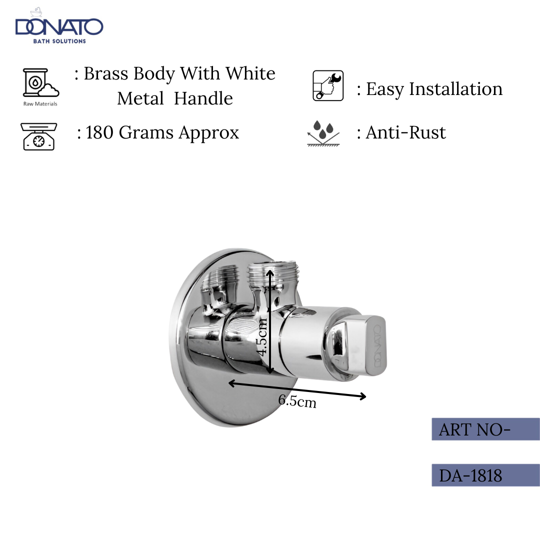 Stylish angle valve for both residential and commercial applications