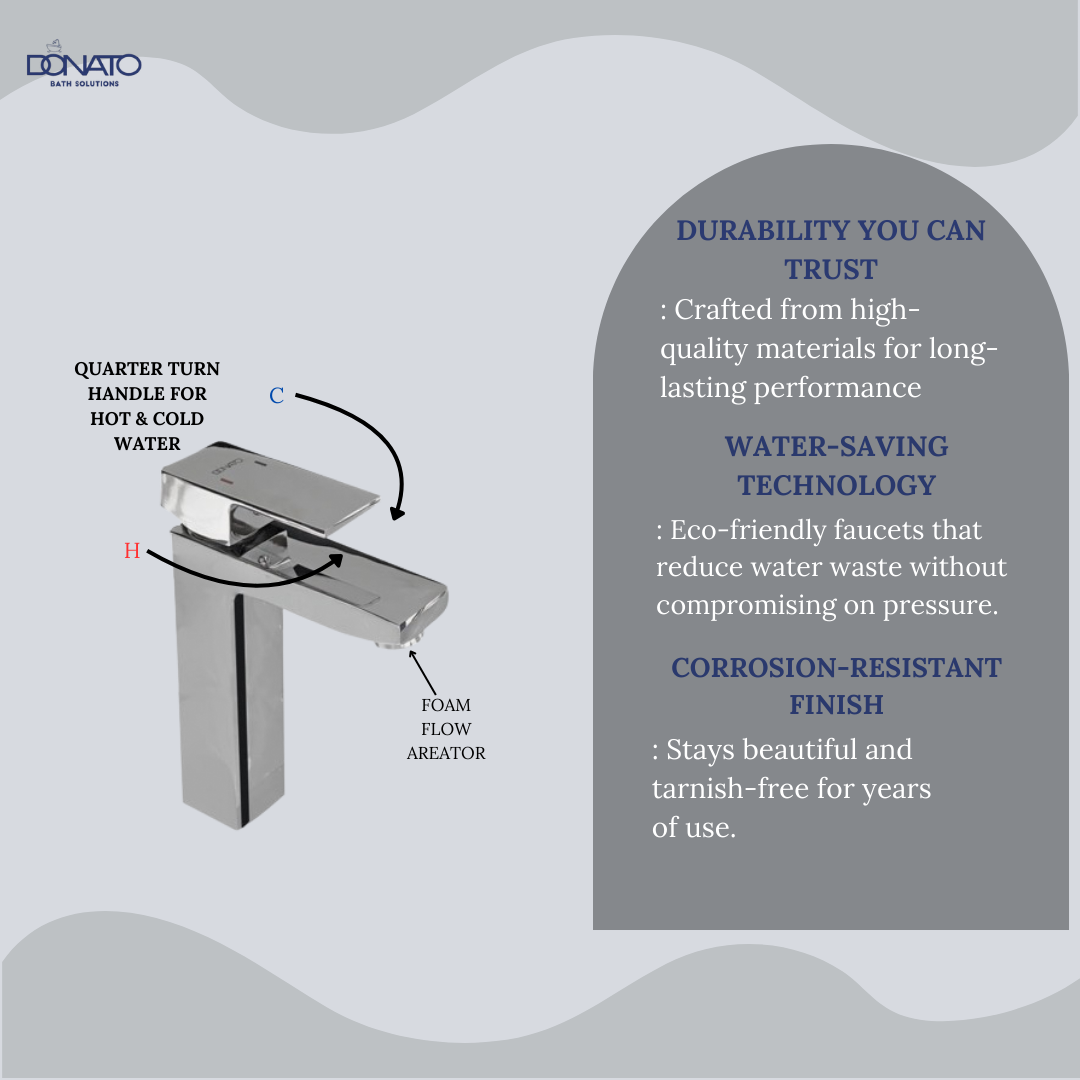 Contemporary single lever mixer with smooth operation.