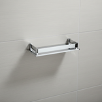 Minimalist acrylic shelf with rounded edges, enhancing a contemporary decor