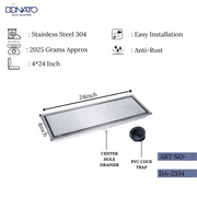 Stylish square shower drainer that complements any decor.