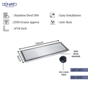 Stylish tile shower drainer that complements any decor.