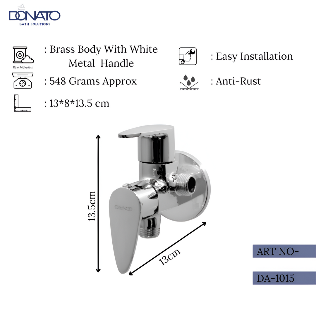 High-quality two-way bib cock with a brass body and ceramic cartridge for long-lasting performance and reliability